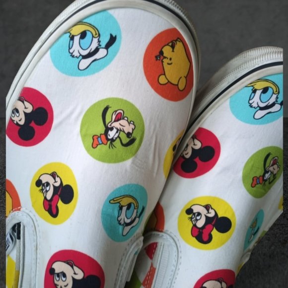 Disney Vans Character Button Slip-on WDW 50th Anniversary men 9/women 11 - Picture 3 of 9